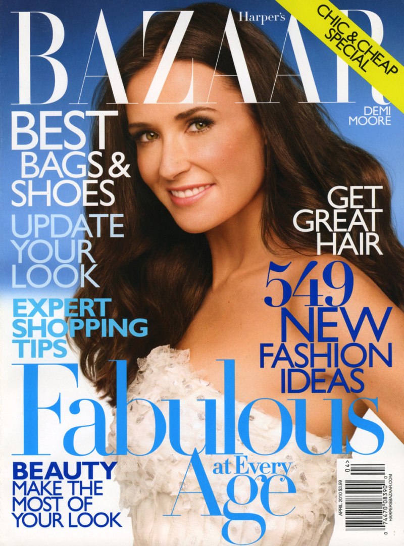 demimoore2 Demi Moore by Mark Seliger | <em>Harpers Bazaar US</em> April 2010