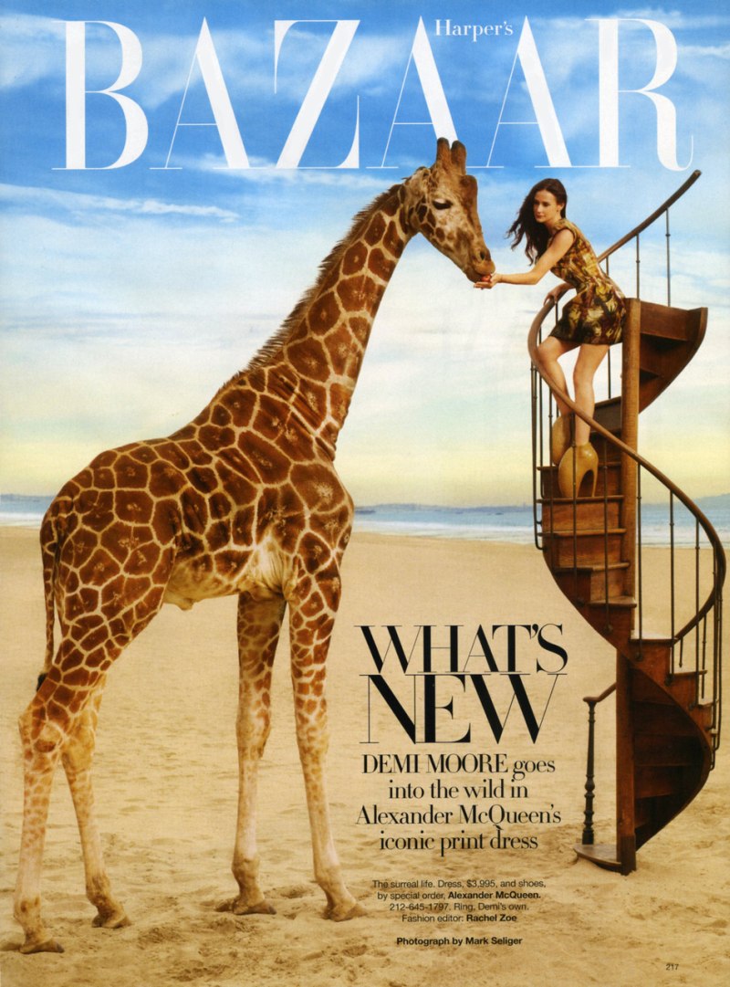 demimoore3 Demi Moore by Mark Seliger | <em>Harpers Bazaar US</em> April 2010