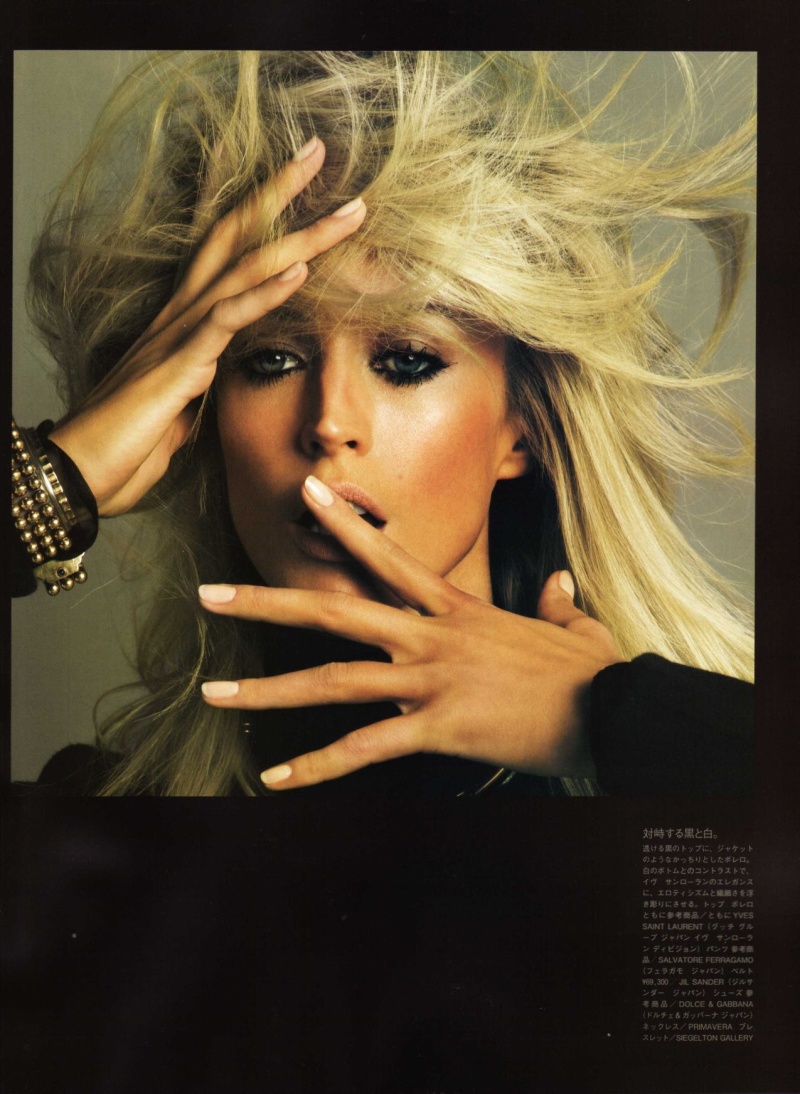 raquel zimmermann9 Raquel Zimmermann by Inez & Vinoodh in Mistress in Monochrome | <em>Vogue Nippon</em> May 2010