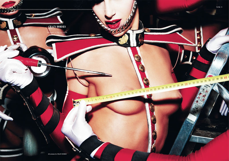 ellen von unwerth1 Ali Mahdavi & The Girls of Crazy Horse by Ellen von Unwerth for <em>Tank</em> Summer 2010