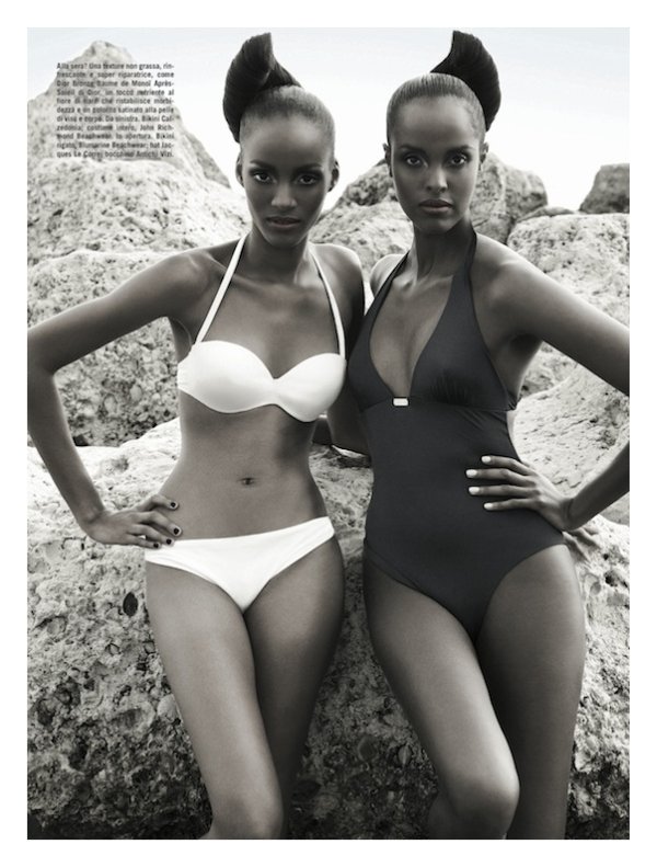 voguebeauty4 Sedene Blake & Ayan Elmi by Greg Lotus for <em>Vogue Italia</em> June 2010