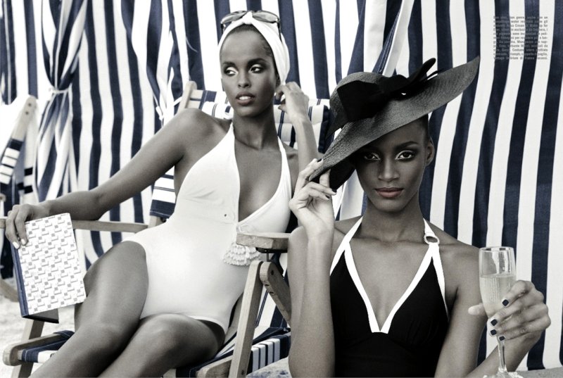 voguebeauty5 Sedene Blake & Ayan Elmi by Greg Lotus for <em>Vogue Italia</em> June 2010