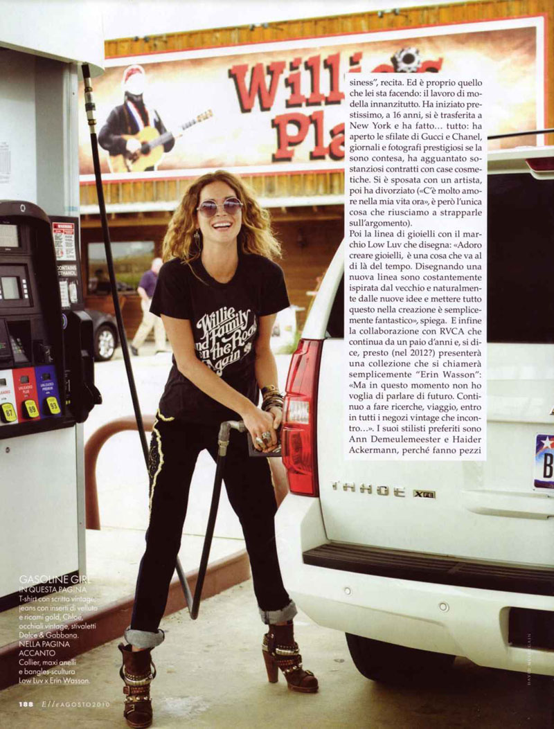 erin wasson20 Erin Wasson for <em>Elle Italia</em> August 2010 by David Mushegain