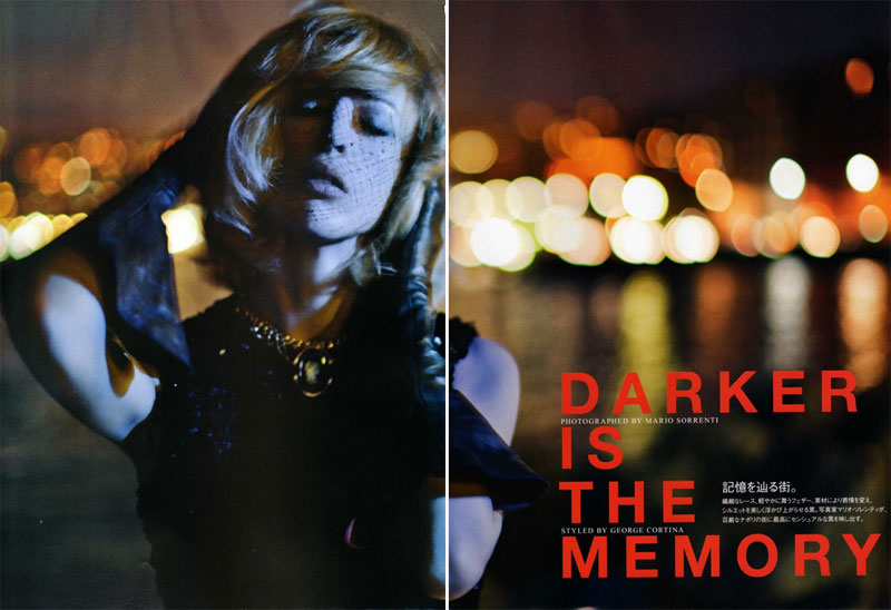 raquel zimmermann1 Raquel Zimmermann by Mario Sorrenti in Darker is the Memory | <em>Vogue Nippon</em> October 2010