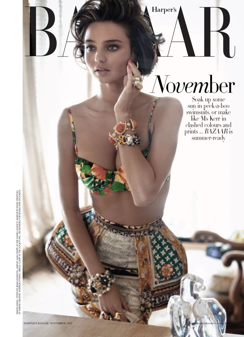 miranda kerr1 Miranda Kerr by Simon Lekias for <em>Harpers Bazaar Australia</em> November 2011