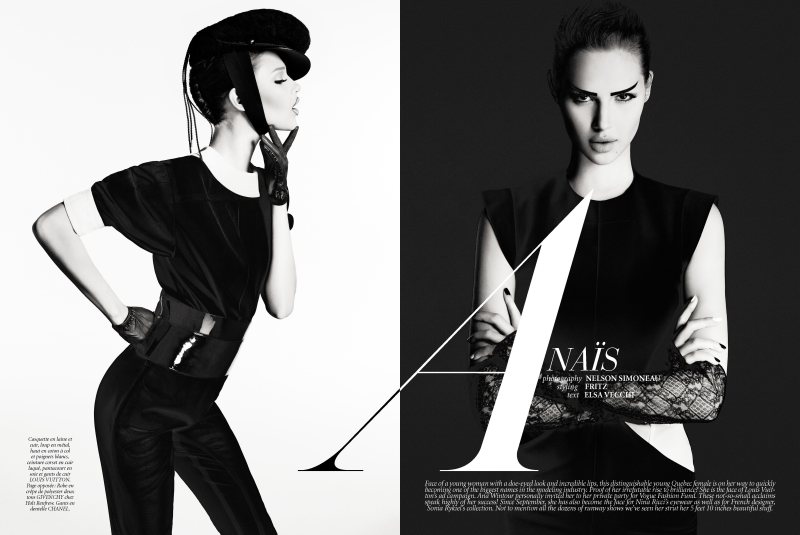 anais pouliot1 Anais Pouliot by Nelson Simoneau for <em>Dress to Kill</em> Winter 2011