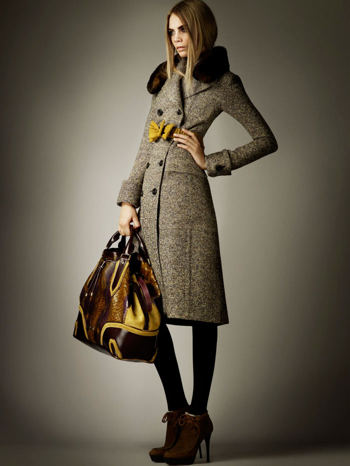 burberry prefall10 Cara Delevingne for Burberry Pre Fall 2012 Collection
