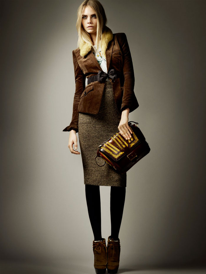 burberry prefall3 Cara Delevingne for Burberry Pre Fall 2012 Collection