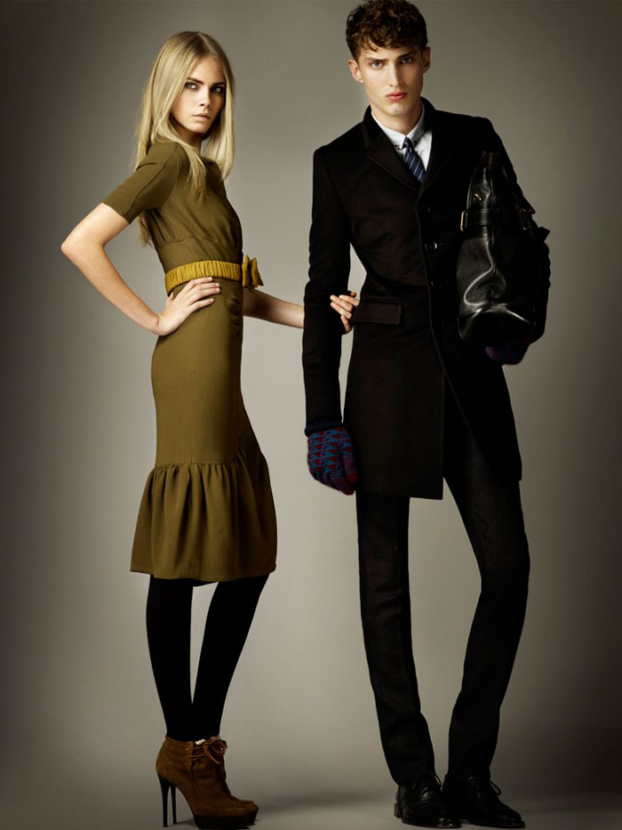 burberry prefall6 Cara Delevingne for Burberry Pre Fall 2012 Collection