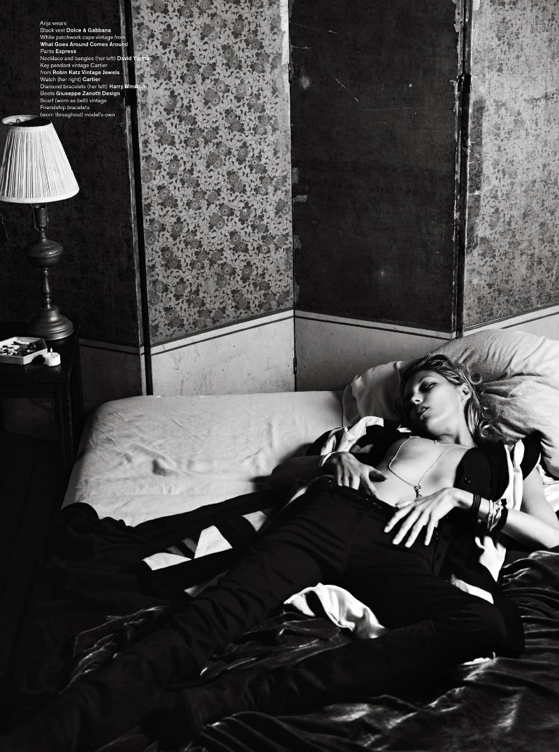 anja rubik2 Anja Rubik by Hedi Slimane for <em>V</em> #72