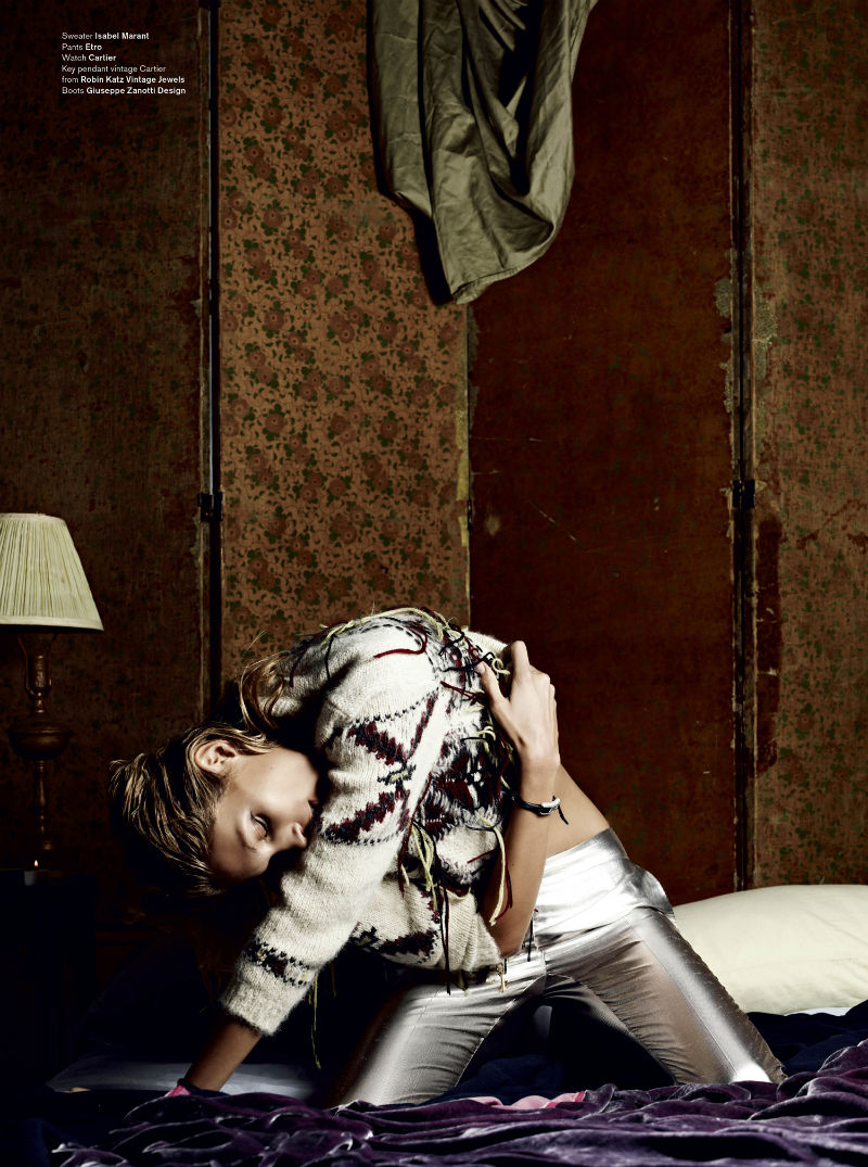 anja rubik6 Anja Rubik by Hedi Slimane for <em>V</em> #72
