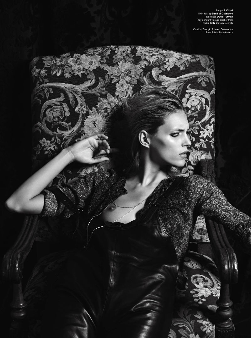 anja rubik8 Anja Rubik by Hedi Slimane for <em>V</em> #72