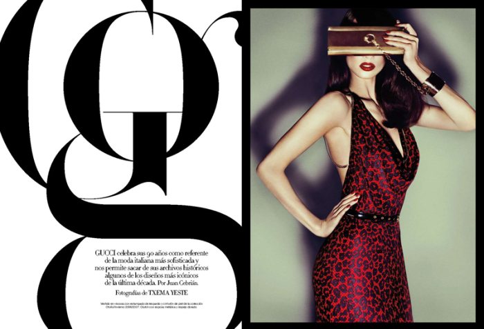 aymeline valade1 Aymeline Valade in Gucci for <em>Harpers Bazaar Spain</em> October 2011