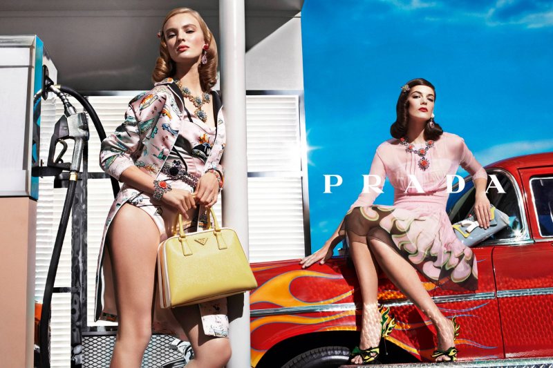 prada1 Natasha Poly, Guinevere van Seenus, Elise Crombez, Meghan Collison, Katryn Kruger & Ymre Stiekema for Prada Spring 2012 Campaign by Steven Meisel