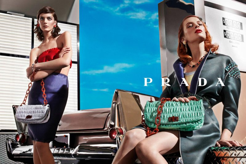 prada10 Natasha Poly, Guinevere van Seenus, Elise Crombez, Meghan Collison, Katryn Kruger & Ymre Stiekema for Prada Spring 2012 Campaign by Steven Meisel