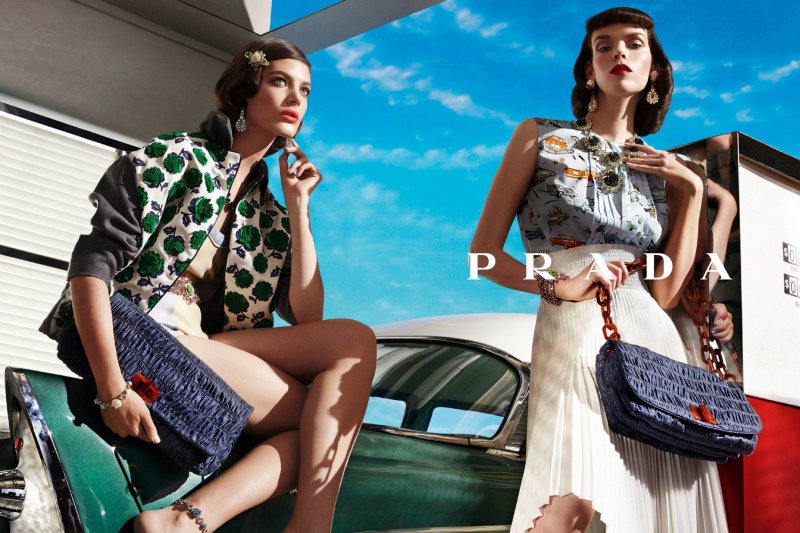 prada2 Natasha Poly, Guinevere van Seenus, Elise Crombez, Meghan Collison, Katryn Kruger & Ymre Stiekema for Prada Spring 2012 Campaign by Steven Meisel