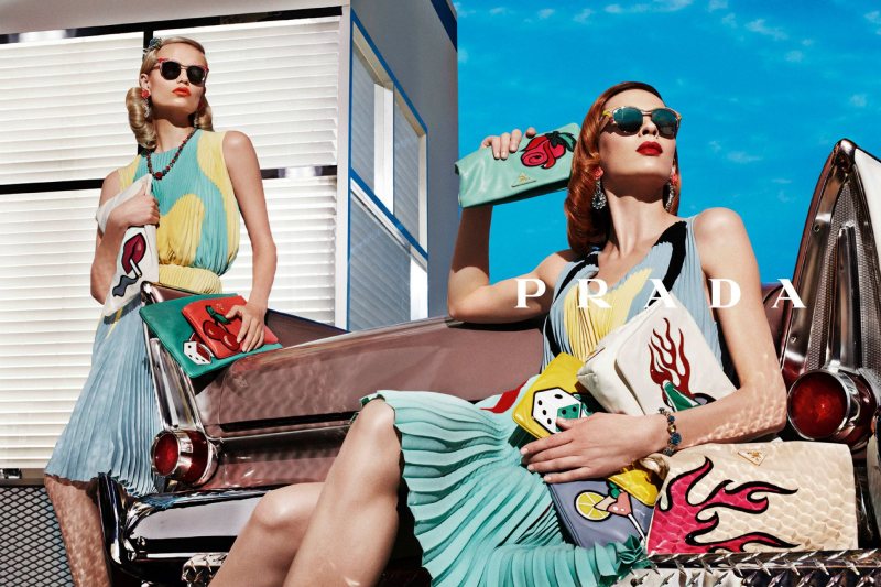 prada3 Natasha Poly, Guinevere van Seenus, Elise Crombez, Meghan Collison, Katryn Kruger & Ymre Stiekema for Prada Spring 2012 Campaign by Steven Meisel