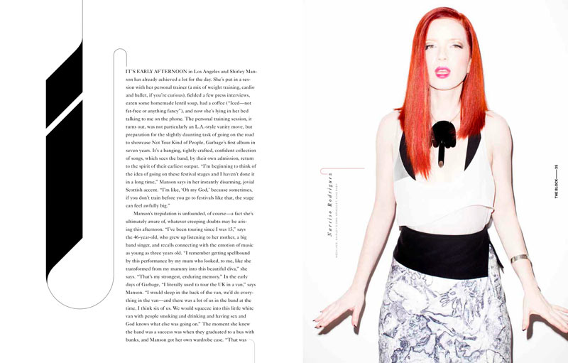 shirley manson2 Shirley Manson by Kenneth Cappello for The Block S/S 2012