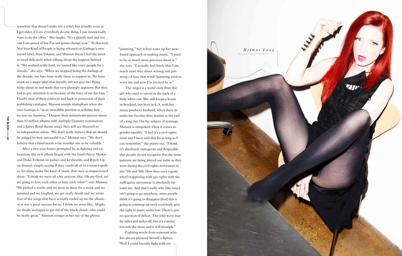 shirley manson6 Shirley Manson by Kenneth Cappello for The Block S/S 2012