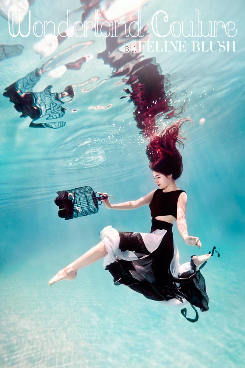 feline blush1 Feline Blushs Wonderland Couture Campaign Offers Underwater Imagery by Ilse Moore