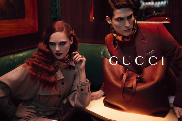 gucci3 Karmen Pedaru & Nadja Bender Get Sultry for Guccis Pre Fall 2012 Campaign by Mert & Marcus