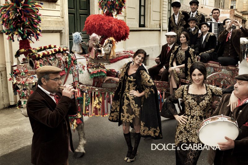 dolce gabbana8 Monica Bellucci, Bianca Balti & Bianca Brandolini Are All in the Family for Dolce & Gabbanas Fall 2012 Campaign by Giampaolo Sgura