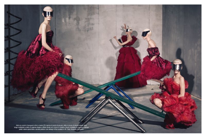 steven meisel2 Steven Meisel Photographs the Fall Collections for Vogue Italias July 2012 Cover Shoot