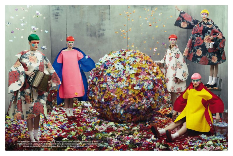 steven meisel4 Steven Meisel Photographs the Fall Collections for Vogue Italias July 2012 Cover Shoot