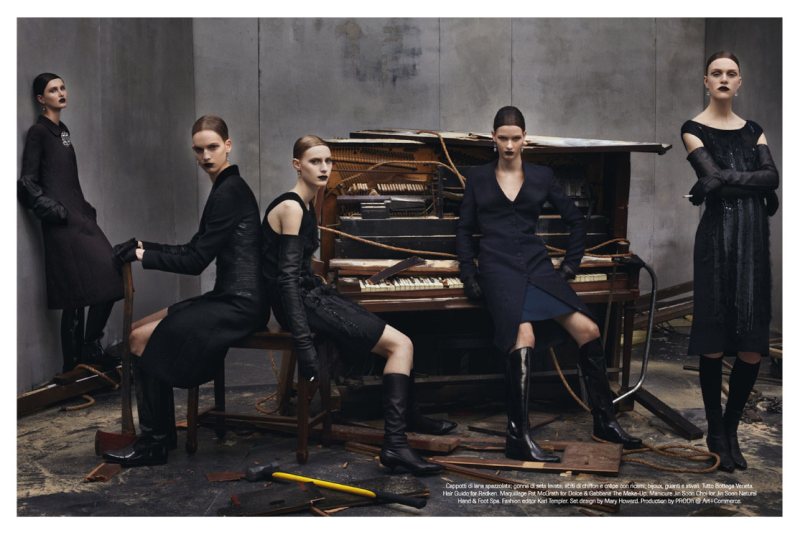 steven meisel5 Steven Meisel Photographs the Fall Collections for Vogue Italias July 2012 Cover Shoot