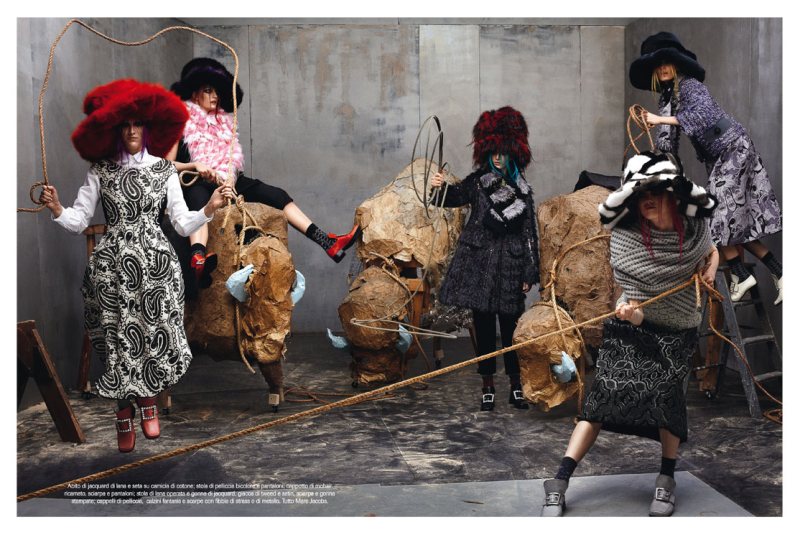 steven meisel7 Steven Meisel Photographs the Fall Collections for Vogue Italias July 2012 Cover Shoot