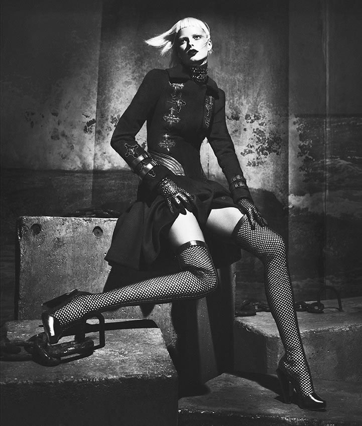 versace9 Elza Luijendijk is Gothic Glam for Versaces Fall 2012 Campaign by Mert & Marcus