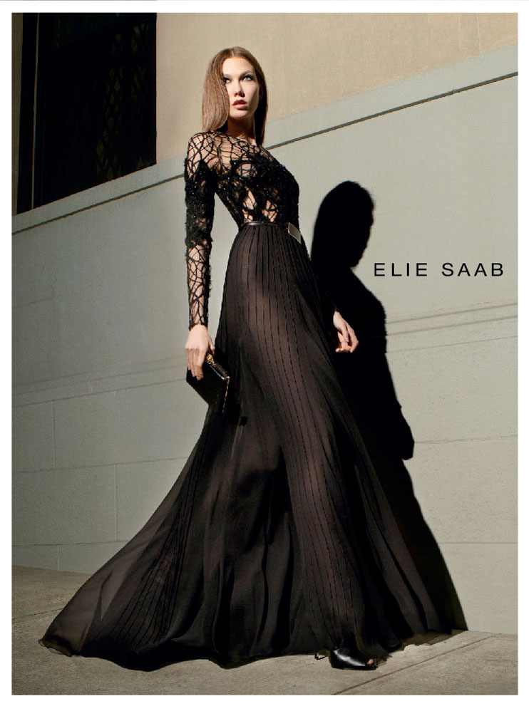 elie saab4 Karlie Kloss Returns as the Face of Elie Saabs Fall 2012 Campaign by Glen Luchford