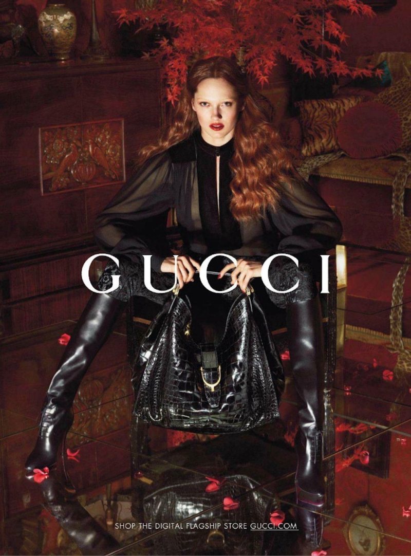 gucci5 Karmen Pedaru & Nadja Bender Luxuriate in Guccis Fall 2012 Campaign by Mert & Marcus