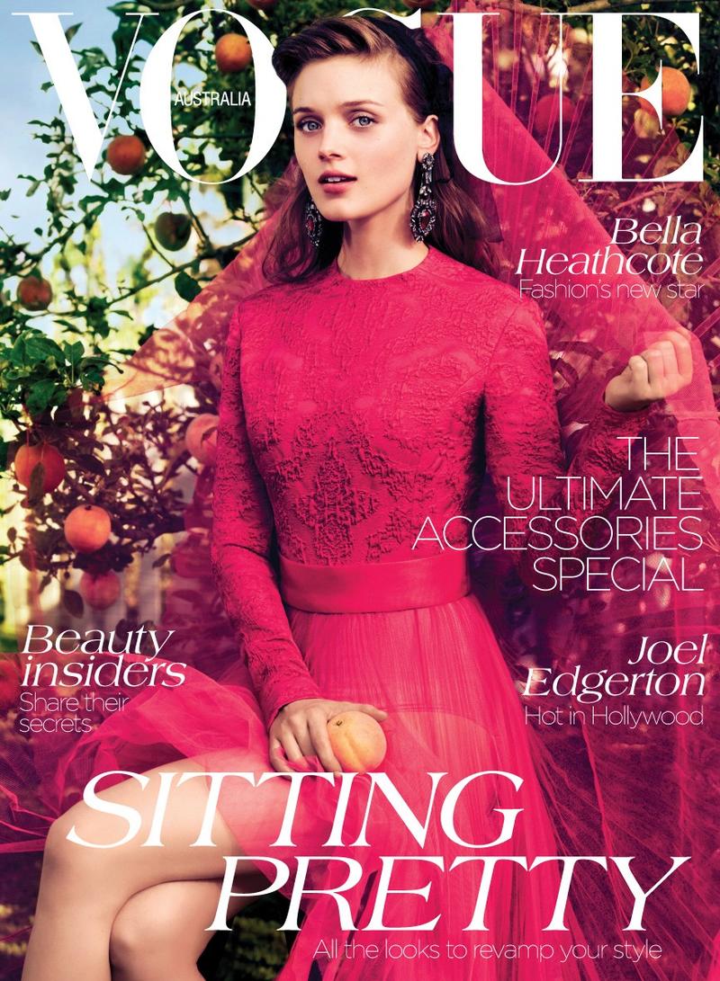  Bella Heathcote Dons Romantic Looks for Vogue Australias September Cover Story