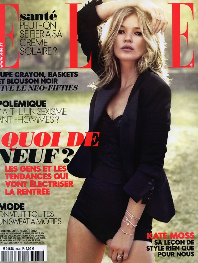 Kate Moss Covers The Latest Issue Of Elle France With Effortless Elegance