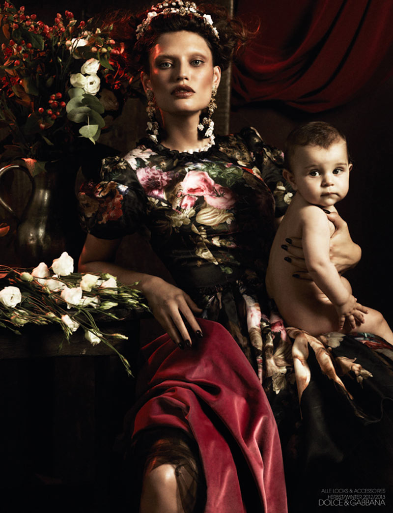 dolce1 Bianca Balti is a Baroque Goddess in Dolce & Gabbana for Interview Germany