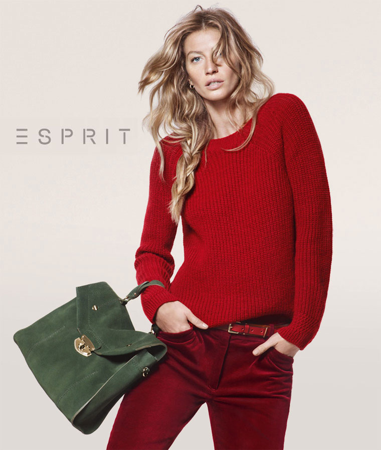 gisele esprit2 Gisele Bundchen Sports Relaxed Style for Esprits Fall 2012 Campaign by David Sims