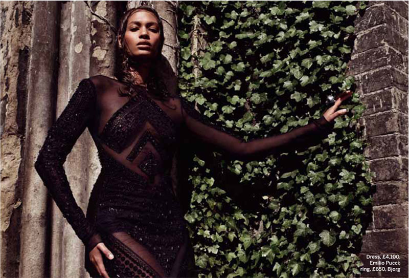 joan smalls stylist4 Joan Smalls is Divine in Black for Stylist Magazine
