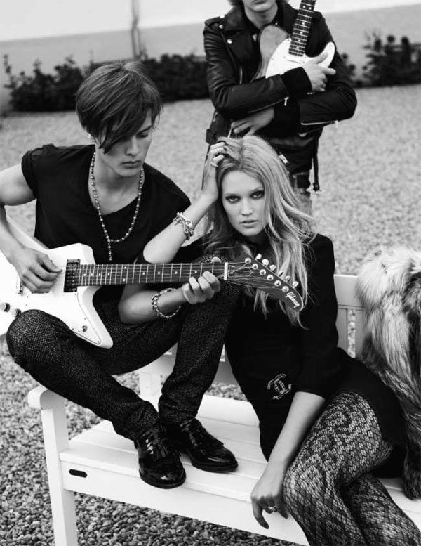 band3 Iselin Steiro & Toni Garrn by David Vasiljevic for <em>Vogue Spain</em> November 2010