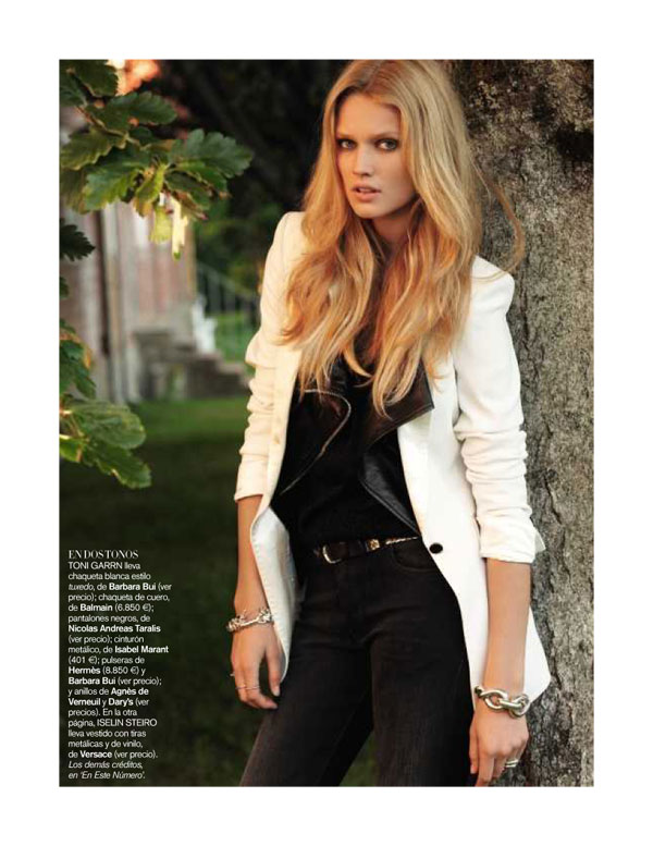 band9 Iselin Steiro & Toni Garrn by David Vasiljevic for <em>Vogue Spain</em> November 2010