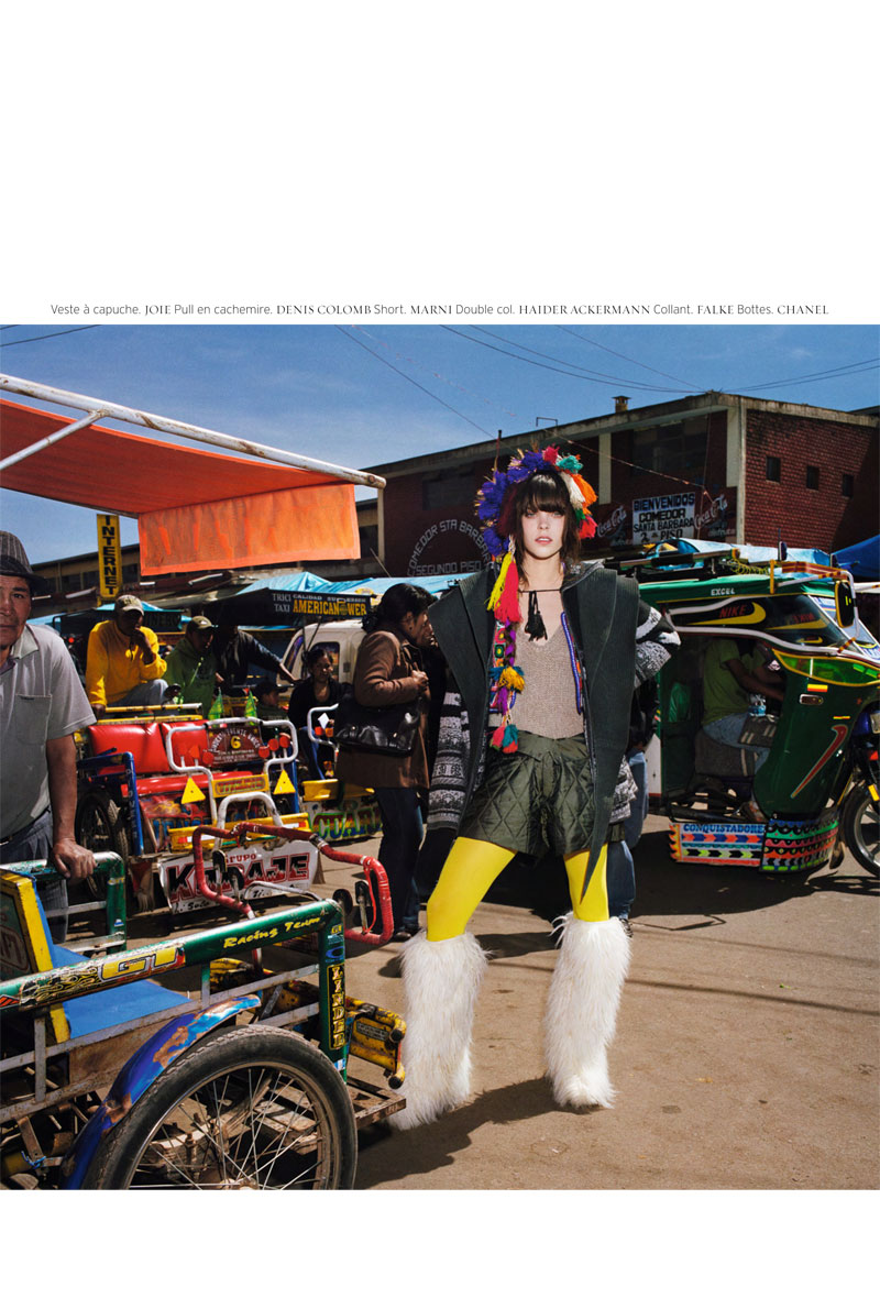 peru15 Meghan Collison & Solange Wilvert by Thierry Le Gouès for <em>French Revue de Modes</em> F/W 2010