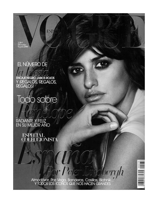 lindbergh Penelope Cruz for <em>Vogue Spain</em> December 2010 by Peter Lindbergh