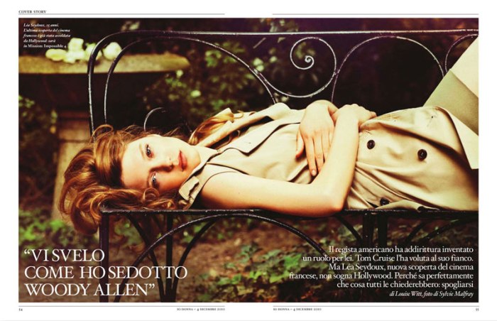 Léa Seydoux by Sylvie Malfray for <em>Io Donna</em> December lea2 Léa Seydoux by Sylvie Malfray for <em>Io Donna</em> December