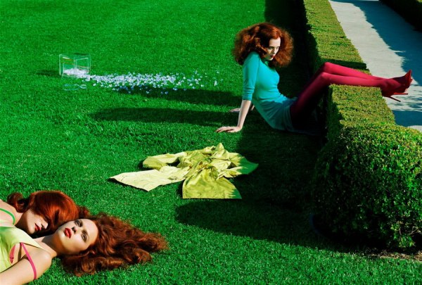 steven meisel Morning Beauty | Jessica Stam, Karen Elson, Missy Rayder & Elise Crombez by Steven Meisel