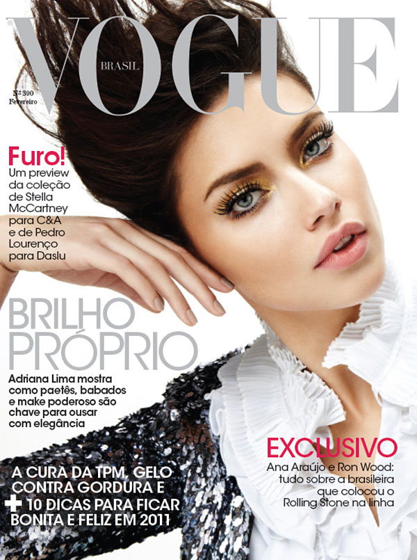 Vogue Brazil February 2012 Cover Adriana Lima by Andr Passos