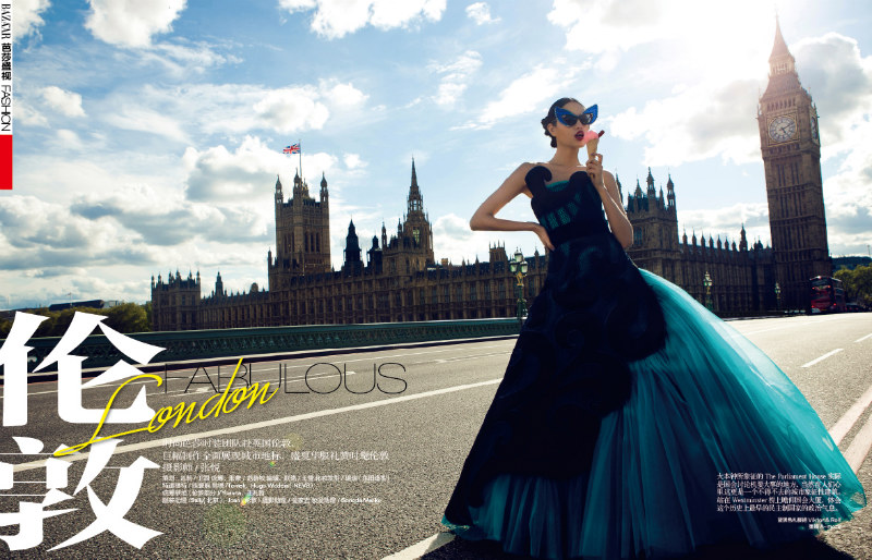 Bonnie01 Bonnie Chen Tours London in Style for Harpers Bazaar China July 2012, Shot by Zack Zhang