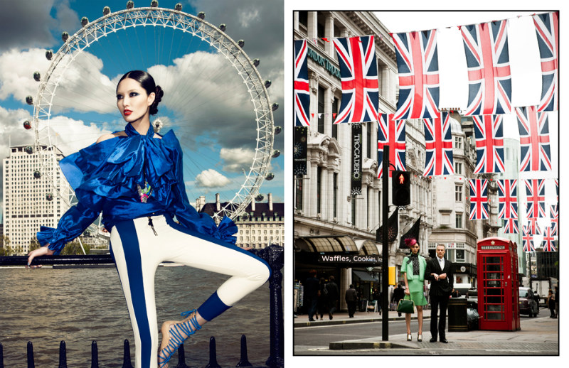 Bonnie04 Bonnie Chen Tours London in Style for Harpers Bazaar China July 2012, Shot by Zack Zhang