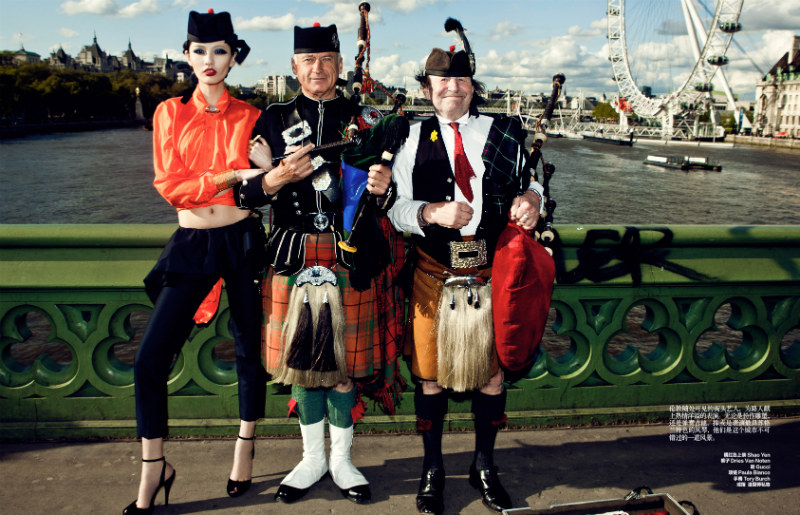 Bonnie13 Bonnie Chen Tours London in Style for Harpers Bazaar China July 2012, Shot by Zack Zhang