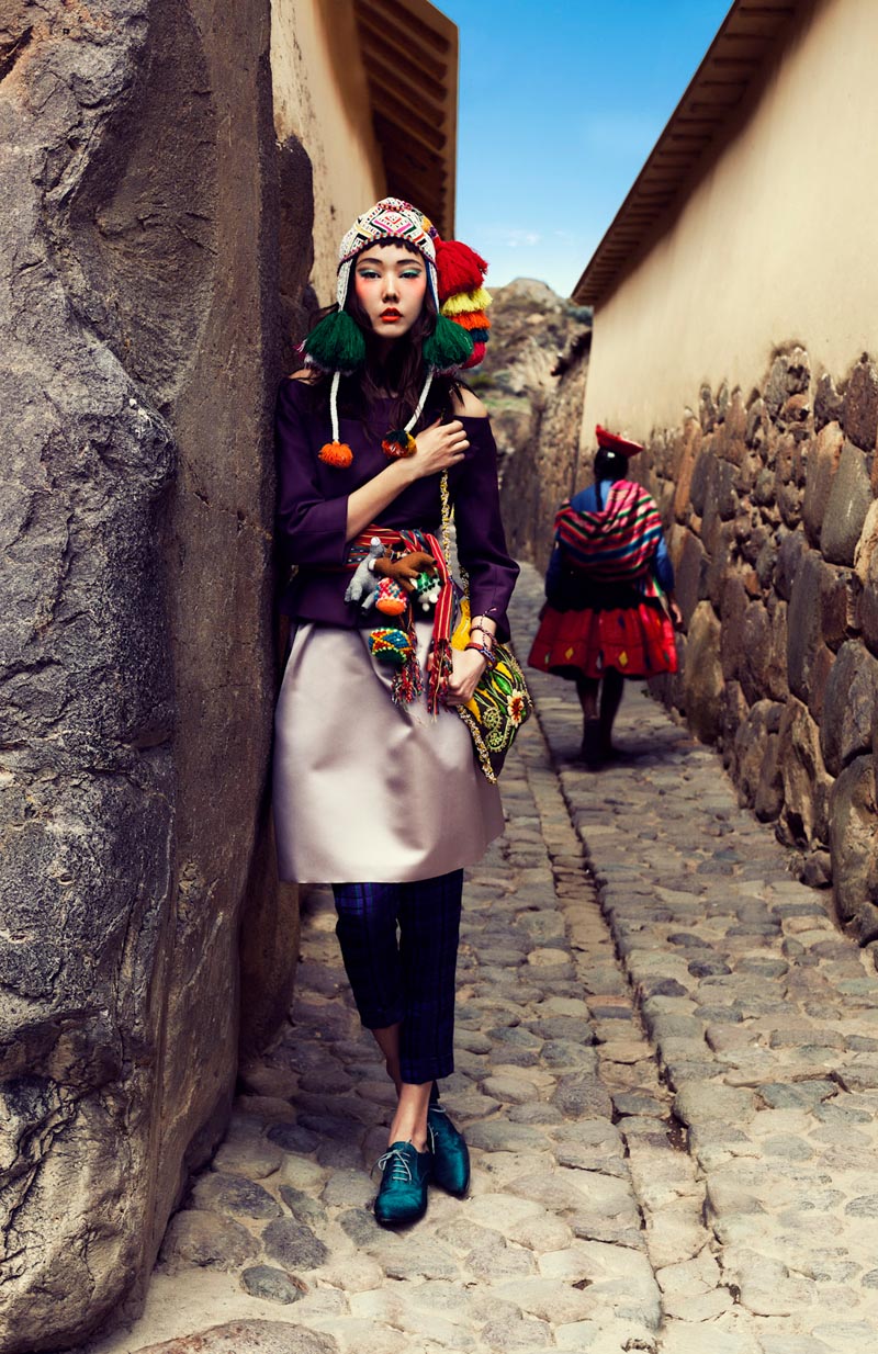 HanHyeJinVK06 Han Hye Jin Embraces the Colors of Peru in Vogue Koreas July Issue by Alexander Neumann