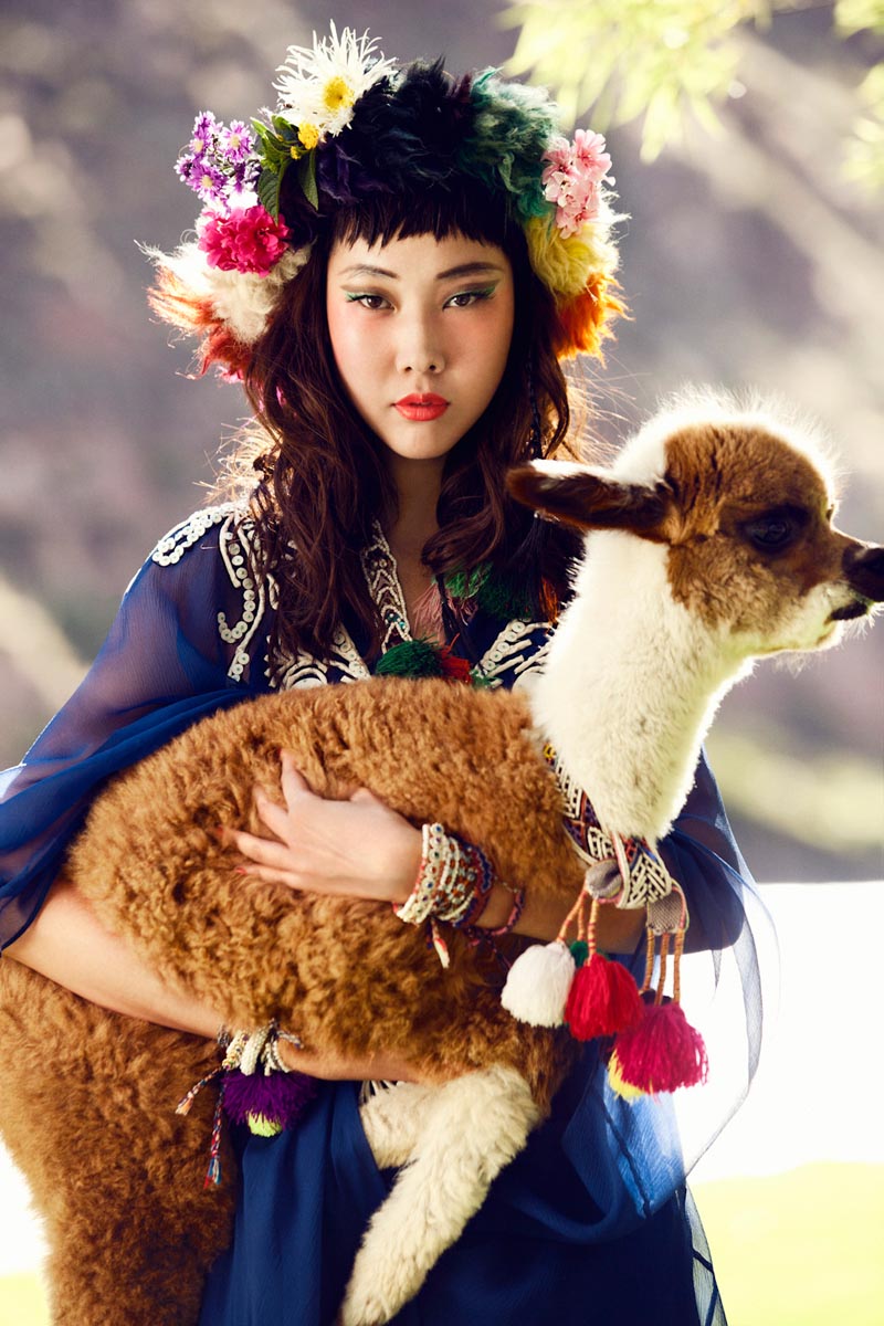 HanHyeJinVK08 Han Hye Jin Embraces the Colors of Peru in Vogue Koreas July Issue by Alexander Neumann